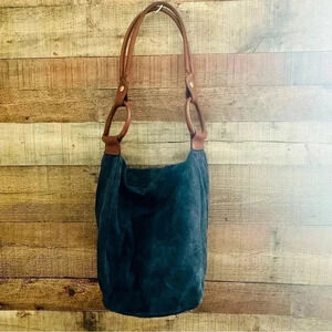 Vintage Empress Suede Navy Hobo Bag
